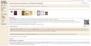  Proyecto Gutenberg. Biblioteca virtual que ofrece numerosas obras literarias en español y en otros idiomas libres de derechos.